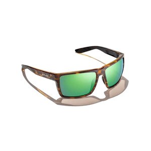 Bajio Stiltsville Sunglasses Polarized in Brown Tort Gloss with Green Mirror Glass
